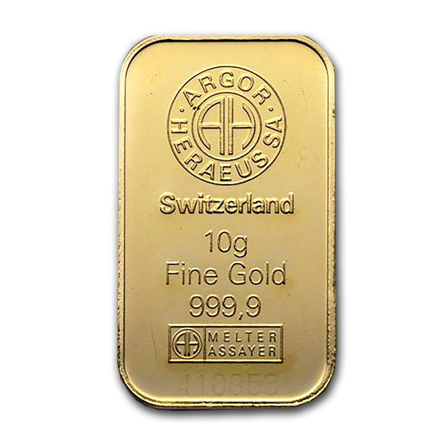 10 Gram Argor Heraeus Swiss BAR - Image 3