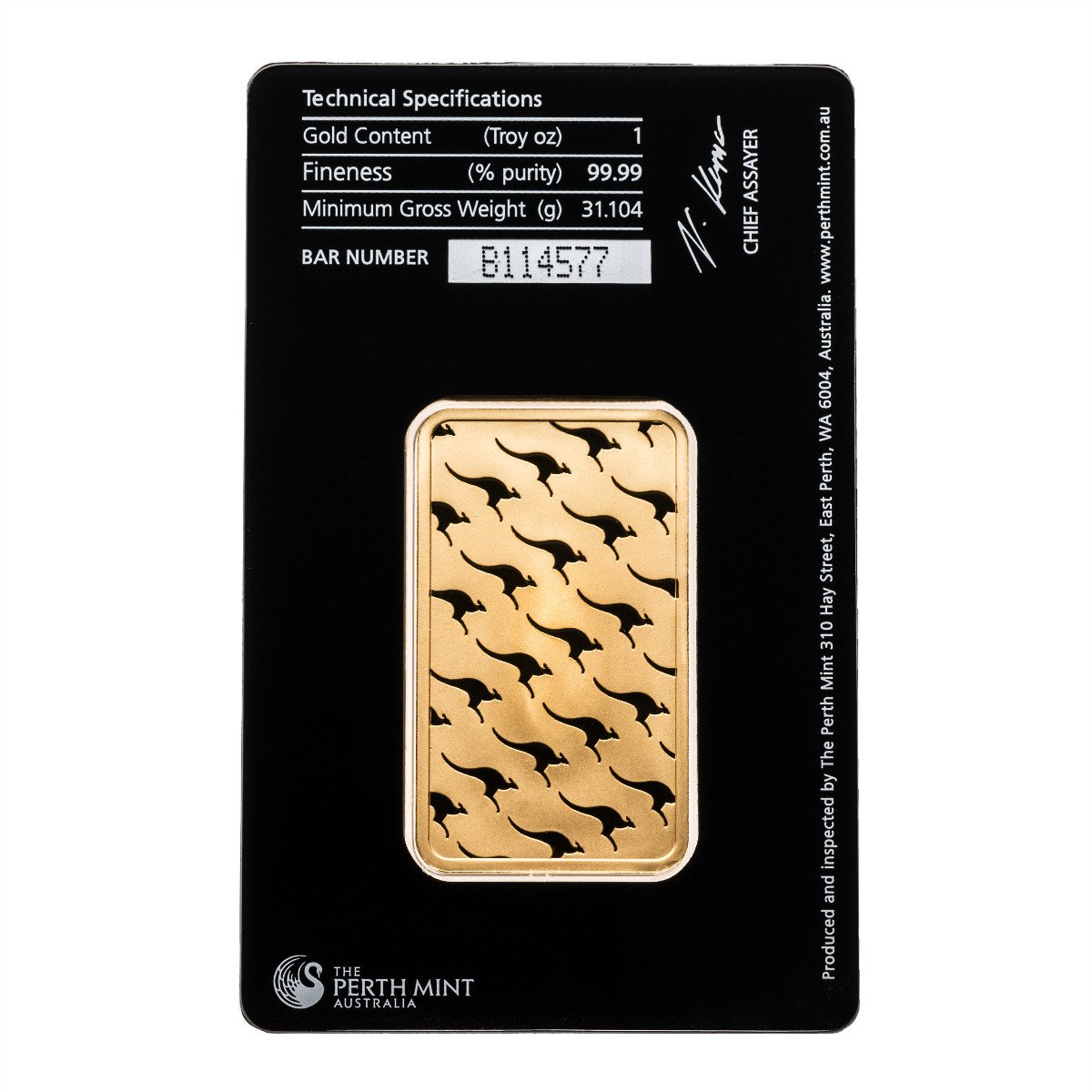 1 oz Perth Mint Gold Bar - Image 2
