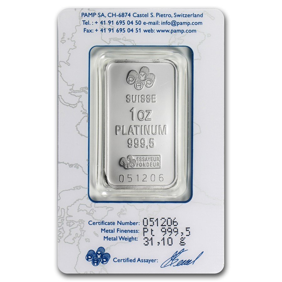 1 OZ PLATINUM PAMP SUISSE BAR - Image 2