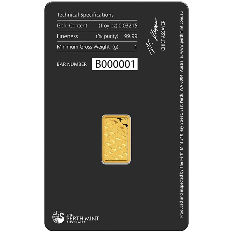 1 GRAM GOLD PERTH MINT BAR - Image 2