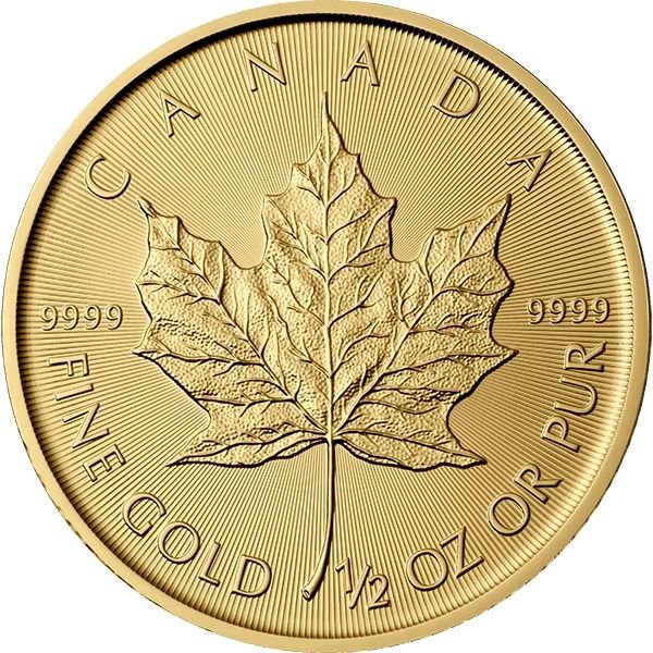 1/2 Oz Canadian Maple Leaf Gold Coin